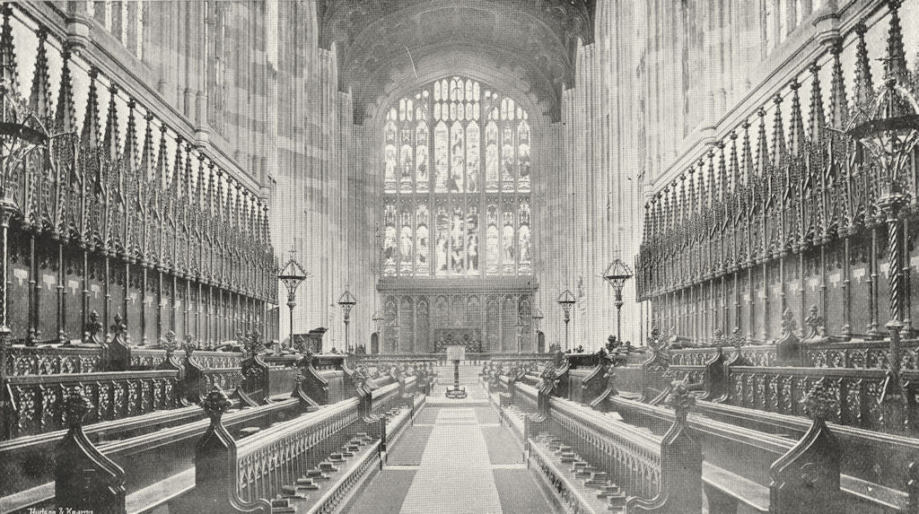 BERKS. Eton College Chapel 1897 old antique vintage print picture